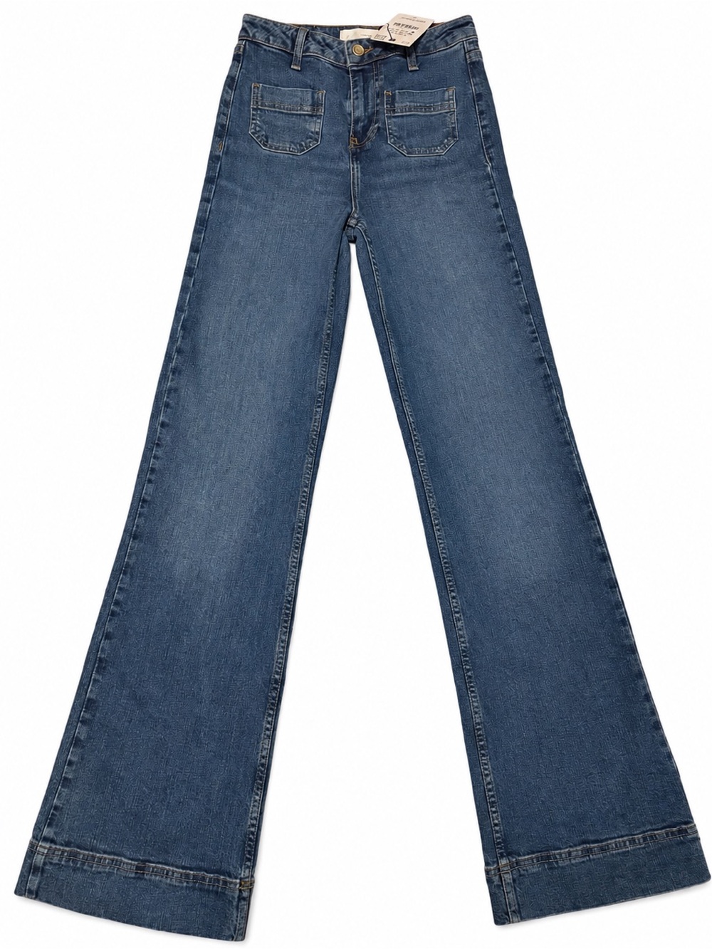 Zara Wide-Leg High-Rise Jeans - Denim Blue